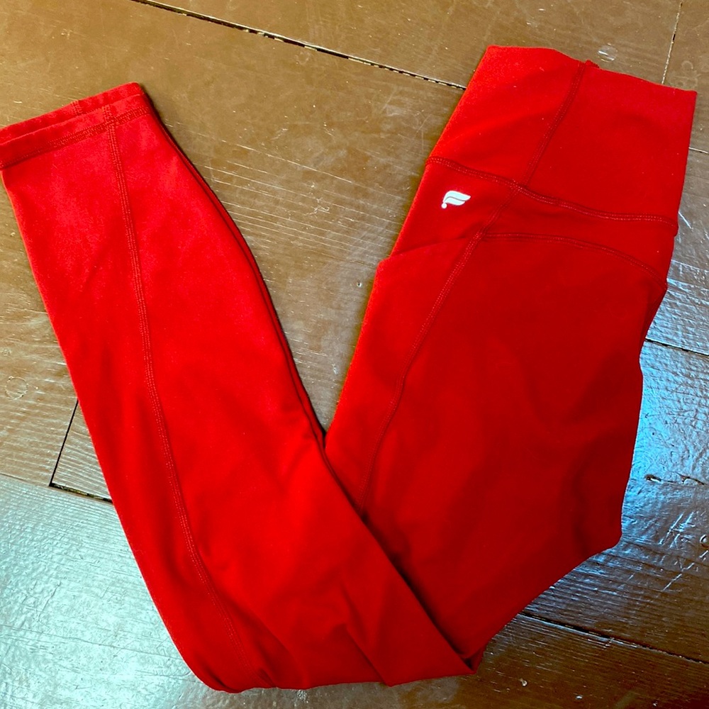 Red Fabletics leggings